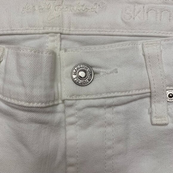 7 For All Mankind Ankle Skinny Jean with Faux Pockets White Size 32 - Picture 6 of 14